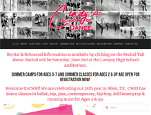 Tablet Screenshot of cindysschoolofdance.com